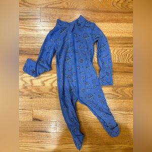 Hanna Andersson Blue Space Print stretchy Onesie
